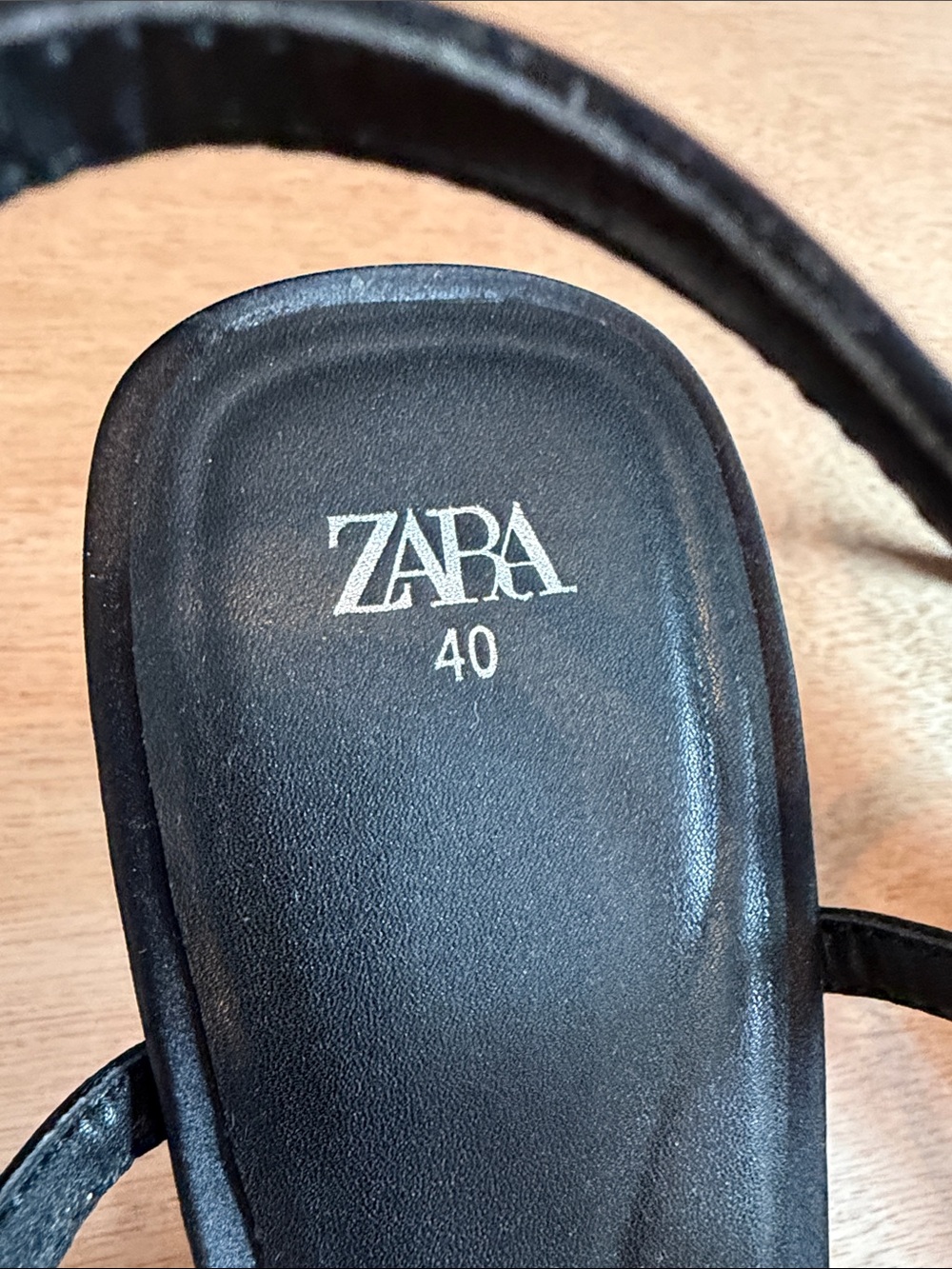 Zara Black Strappy Satin Sandals with Bow Detail - Picture 4 of 8